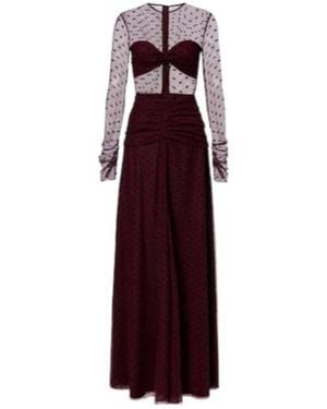 Rebecca Vallance Barbera Point D'Esprit Tulle Gown - Purple