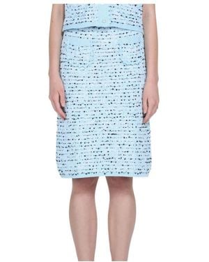N°21 Length Knitted Skirt - Blue