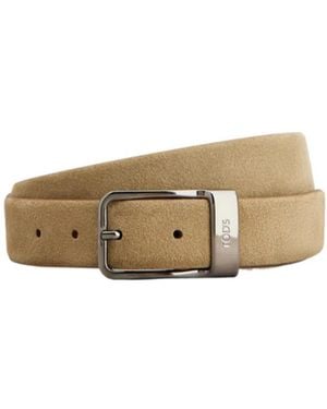 Tod's Metal Buckle Belt - Natural