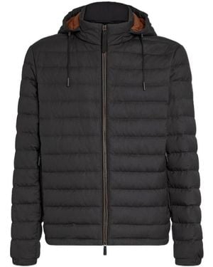 ZEGNA Hooded Padded Jacket - Black