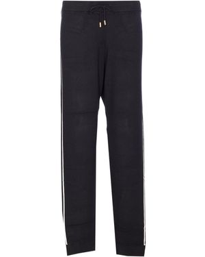 Liu Jo Drawstring Side-Stripe Pants - Blue