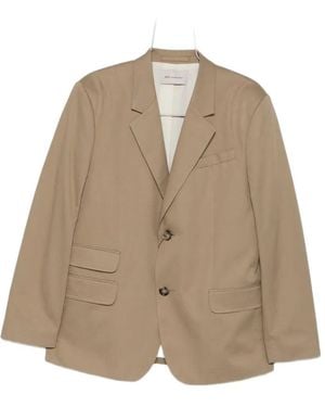 Ami Paris Long Sleeve Blazer - Natural