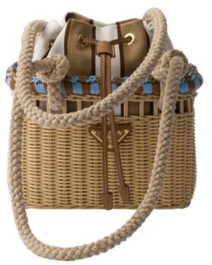 Prada Wicker Mini-Bag - Metallic