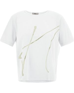 Herno Pattern-Printed Crewneck T-Shirt - White