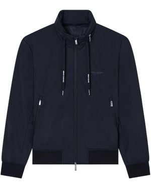 ARMANI EXCHANGE Hooded Logo-Print Jacket - Blue