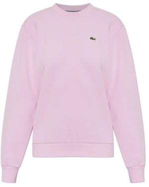 Lacoste Logo-Patch Sweatshirt - Pink