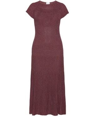 Marella Lurex-Detail Knit Dress - Purple