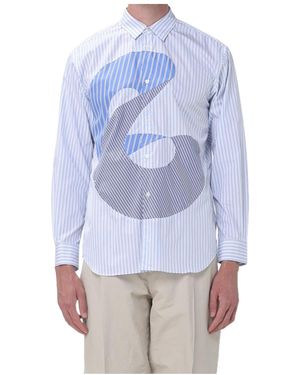 Comme des Garçons Comme Des Garçons Patchwork Stripe Shirt - Blue
