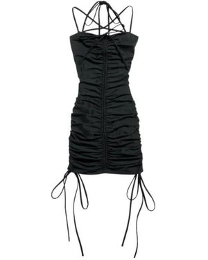 Balenciaga Open-Back Stretch Mini Dress - Black
