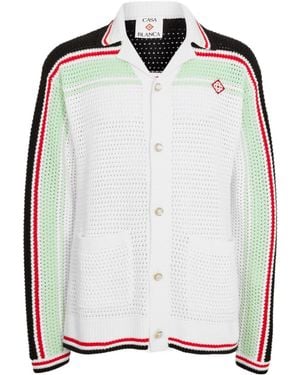 CASABLANCA Tennis Crochet Jumper - White