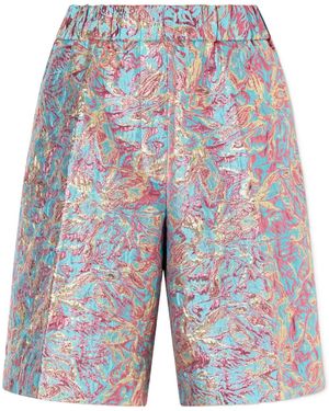 Dries Van Noten Printed Shorts - Blue