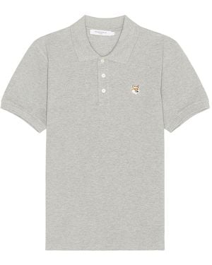 Maison Kitsuné Fox Head Patch Classic Polo - Gray