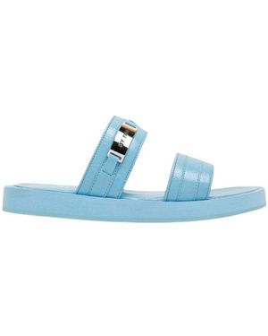 BY FAR Logo Slippers - Blue