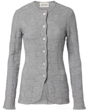 TOVE Long-Sleeved Cardigan - Grey
