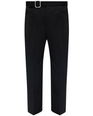 Jil Sander Belted Cropped Pants - Black