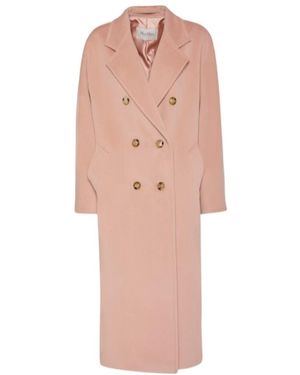 Max Mara Madame Double-Breasted Coat - Pink