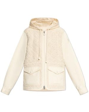 Moncler Erable Zip-Up Hooded Jacket - Natural
