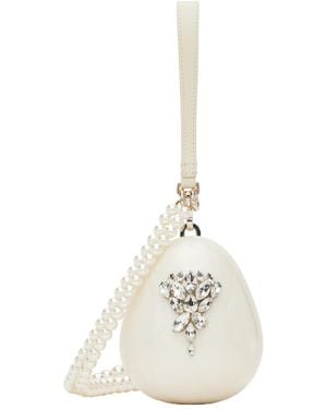 Simone Rocha Embellished Micro Pearl Shoulder Bag - White