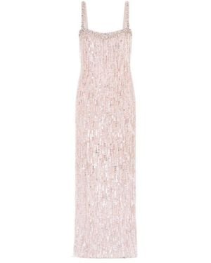 Jenny Packham Crystal-Embellished Sequined Tulle Gown - Pink