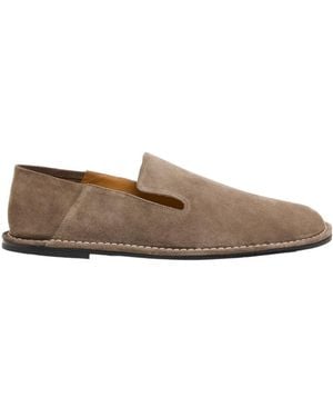 Ami Paris Round Head Loafer Shoes - Brown