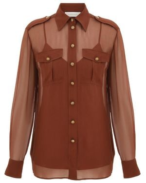 Zimmermann Memento Pocket Shirt - Brown