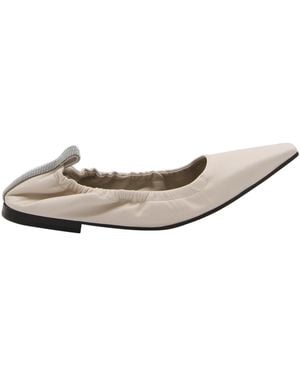 Brunello Cucinelli Embellished Slip-On Flat Shoes - Multicolor