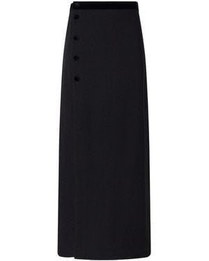 Blazé Milano Luna Ara Buttoned Skirt - Black