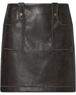 Liu Jo Faded-Effect Logo Midi Skirt - Black