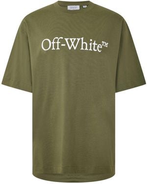 Off-White c/o Virgil Abloh Logo Short Sleeve T-Shirt - Green