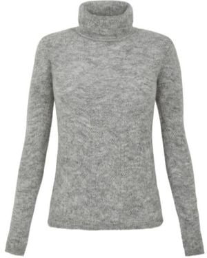 P.A.R.O.S.H. Punched Turtle Neck Jumper - Grey