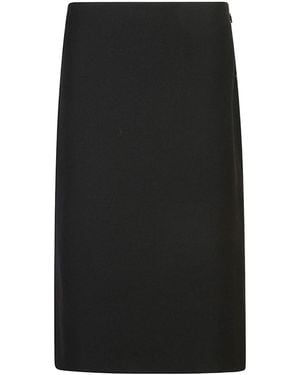 Fendi Grain De Poudre Midi Skirt - Black