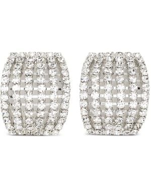 Jennifer Behr Crystal-Set Earrings - White