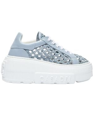 Casadei Versilia Nexus Woven Low-Top Trainers - Blue