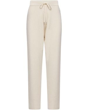 Moncler Wool Cashmere Blend Cropped Jogging Pants - White