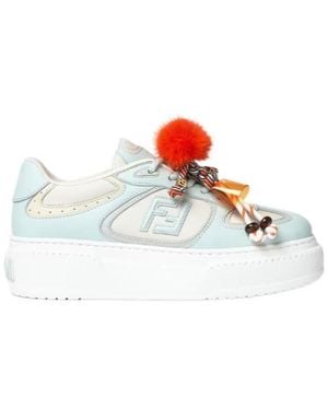Fendi Match Platform Low-Top Trainers - White