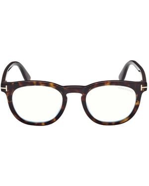 Tom Ford Eyewear Pantos-Frame Clip-On Glasses - White