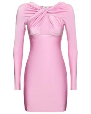 Coperni Hollowed-Out Jersey Mini Dress - Pink