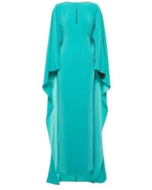 Roland Mouret Cutout Crêpe Satin Gown - Blue
