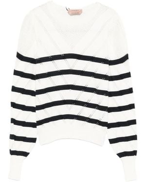 Twinset Striped Jumper - White