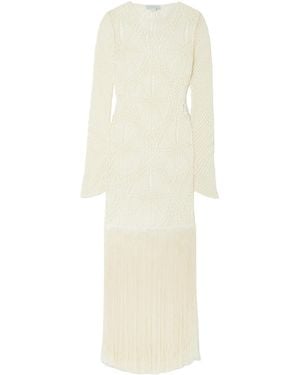 Stella McCartney Fringed Openwork Dress - White
