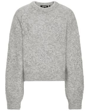 ROTATE BIRGER CHRISTENSEN 3D Flower Knit Jumper - Grey
