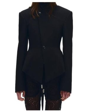 Ann Demeulemeester Lila Fitted Jacket - Blue