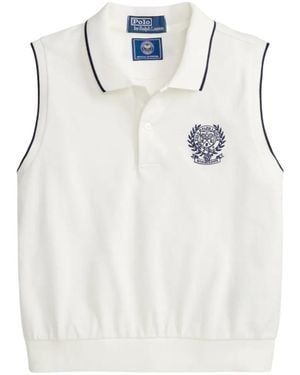 Polo Ralph Lauren Wimbledon Sleeveless Polo Shirt - White