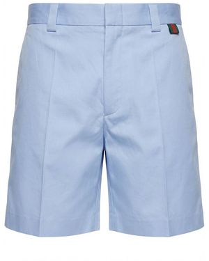 Gucci Web-Loop Tailored Shorts - Blue