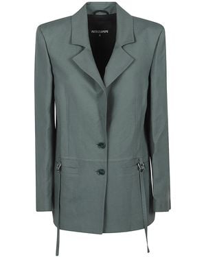 Patrizia Pepe Buckle-Detail Blazer - Green