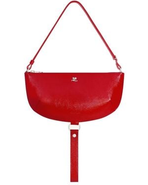 Courreges Courrèges Holy Eclipse Naplack Leather Bag - Red