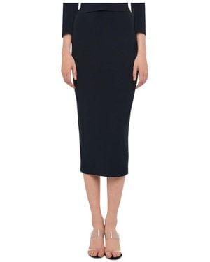 Norma Kamali Straight Mid-Calf Skirt - Black