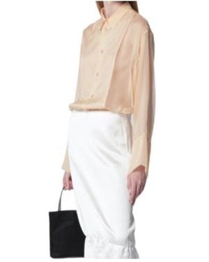 Alberta Ferretti Semi-Sheer Shirt - White