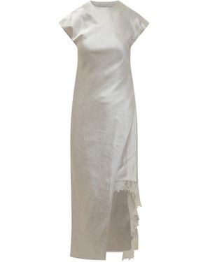 JW Anderson Lace-Trim Layered Maxi Dress - Gray