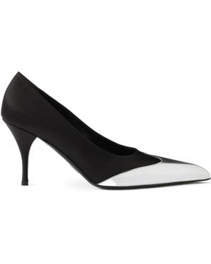 Prada Two-Toned Slip-On Court Shoes - Black